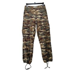 Levi's '94 Baggy Camo Cargo Pants Women's 24x30 Mid Rise Wide Leg Drawstring Hem